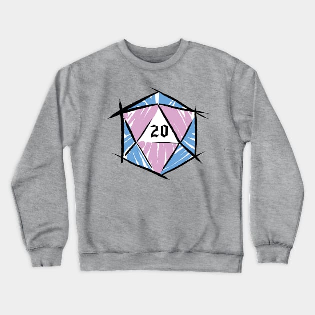 Trans Pride Dice Crewneck Sweatshirt by Han B